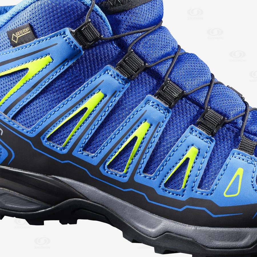 Tenis Impermeables Salomon X-ULTRA MID GORE-TEX Niños Azules | MX-L1620