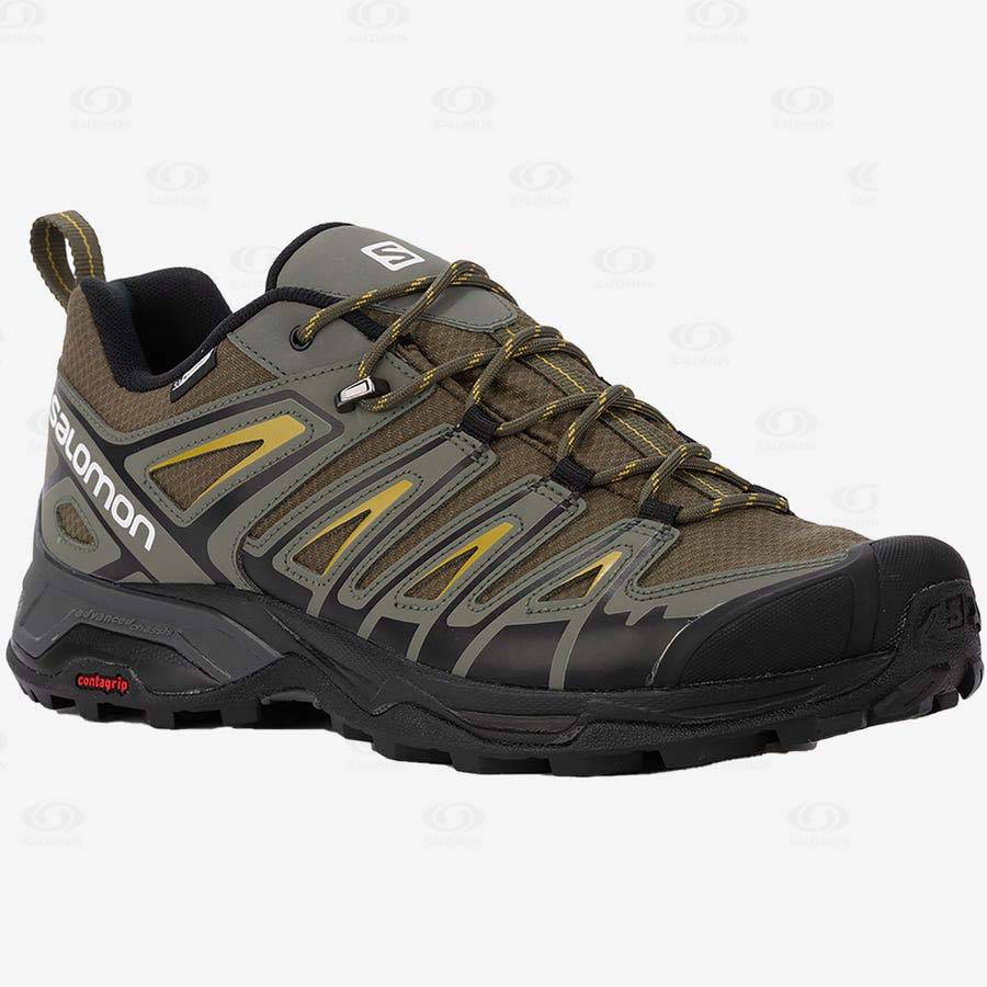 Tenis Impermeables Salomon X ULTRA PIONEER CLIMASALOMON™ Hombre Verde Oliva Negros | MX-L2334