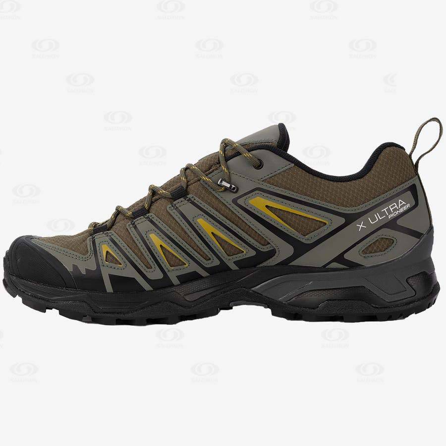 Tenis Impermeables Salomon X ULTRA PIONEER CLIMASALOMON™ Hombre Verde Oliva Negros | MX-L2334