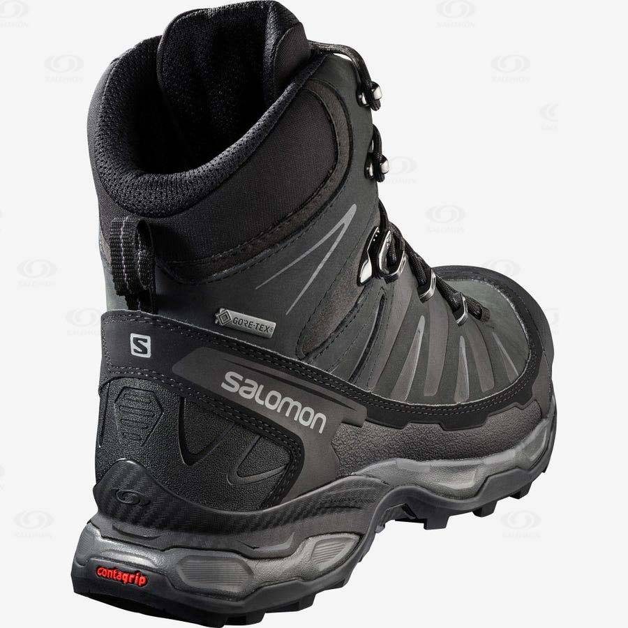 Tenis Impermeables Salomon X ULTRA TREK GORE-TEX Hombre Grises Negros Verdes | MX-L2082