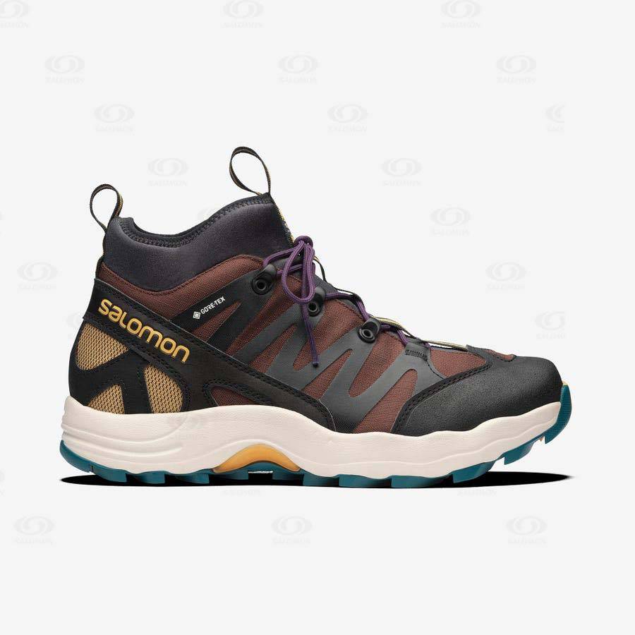 Tenis Salomon XA PRO 1 MID GORE-TEX Hombre Chocolate Negros | MX-A2340