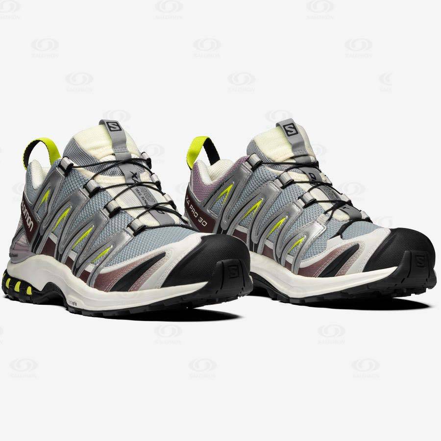 Tenis Salomon XA PRO 3D Hombre Grises Morados | MX-N2429