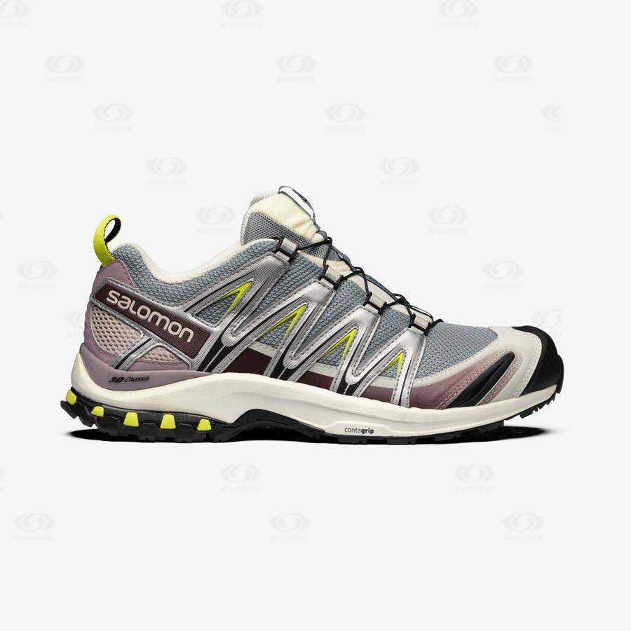 Tenis Salomon XA PRO 3D Hombre Grises Morados | MX-N2429