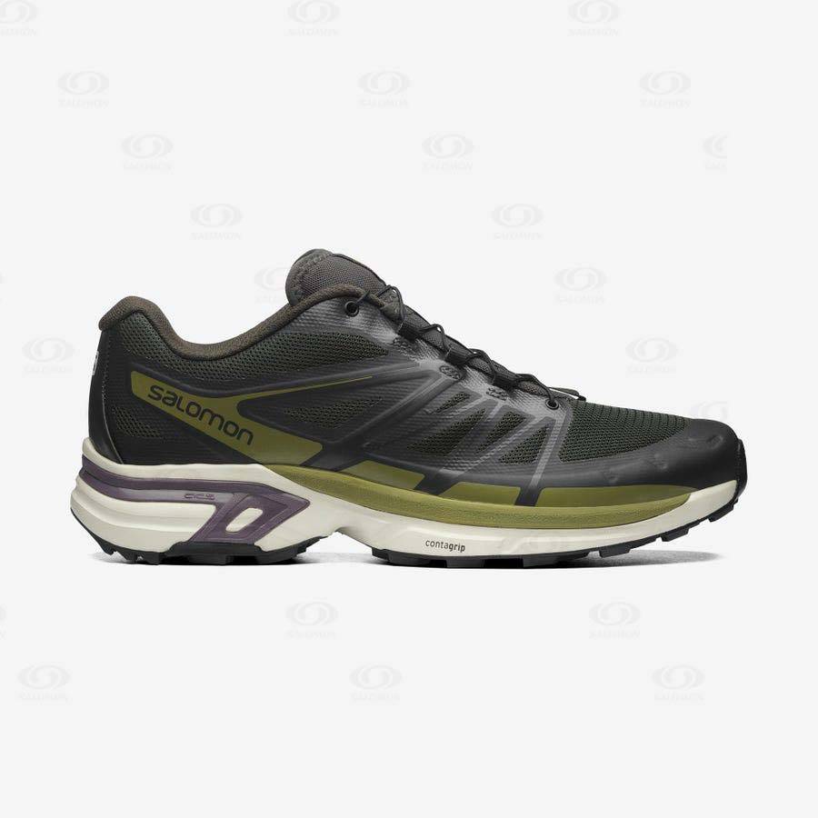 Tenis Salomon XT-WINGS 2 Hombre Negros Verde Oliva | MX-S1765