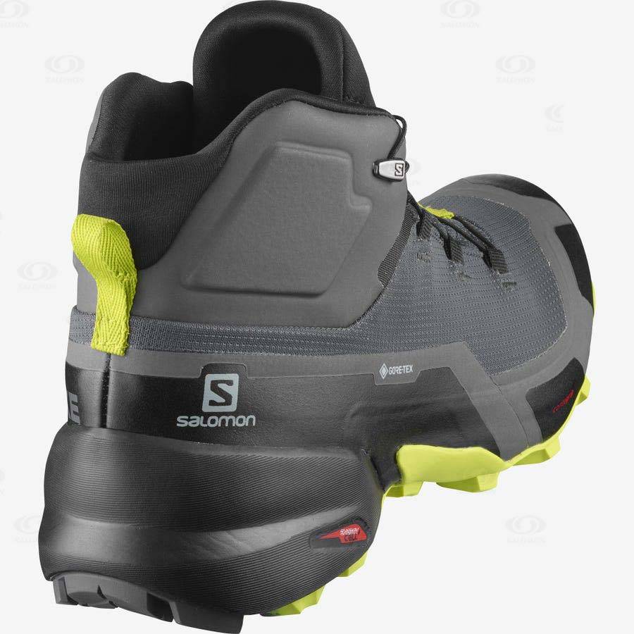 Tenis Senderismo Salomon CROSS HIKE MID GORE-TEX Hombre Grises | MX-M2336