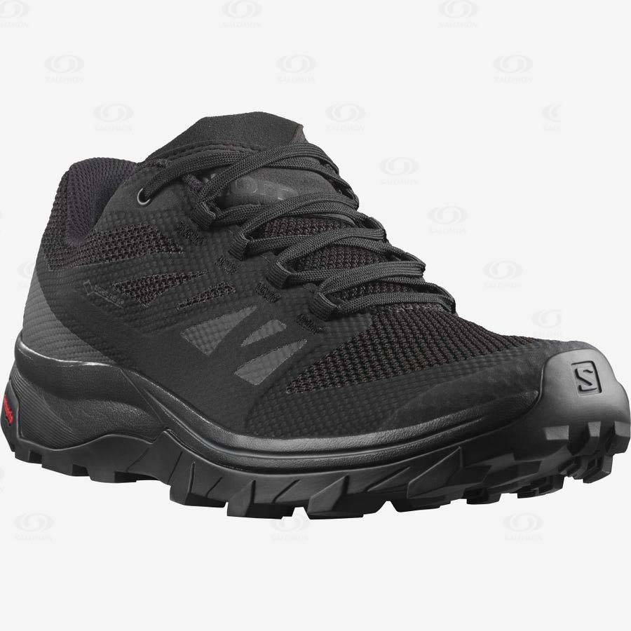 Tenis Senderismo Salomon OUTLINE GORE-TEX Hombre Negros Negros | MX-A1626