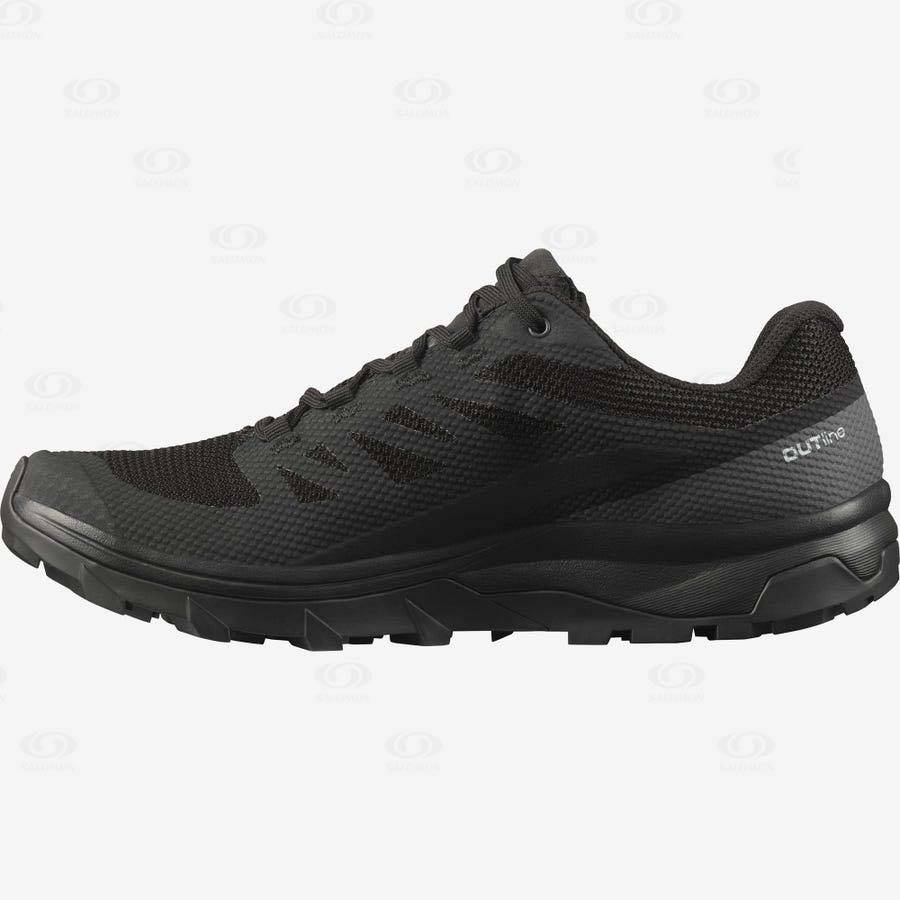 Tenis Senderismo Salomon OUTLINE GORE-TEX Hombre Negros Negros | MX-A1626