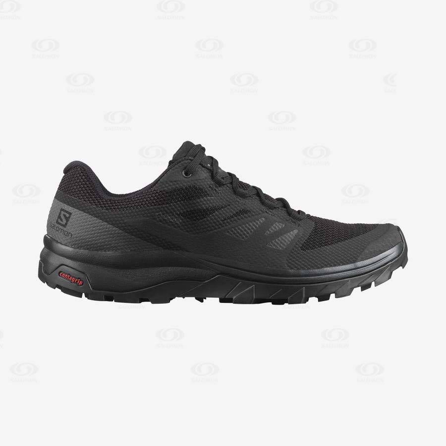 Tenis Senderismo Salomon OUTLINE GORE-TEX Hombre Negros Negros | MX-A1626