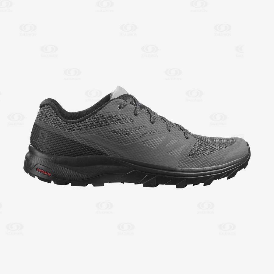 Tenis Senderismo Salomon OUTLINE Hombre Grises Negros | MX-N2359