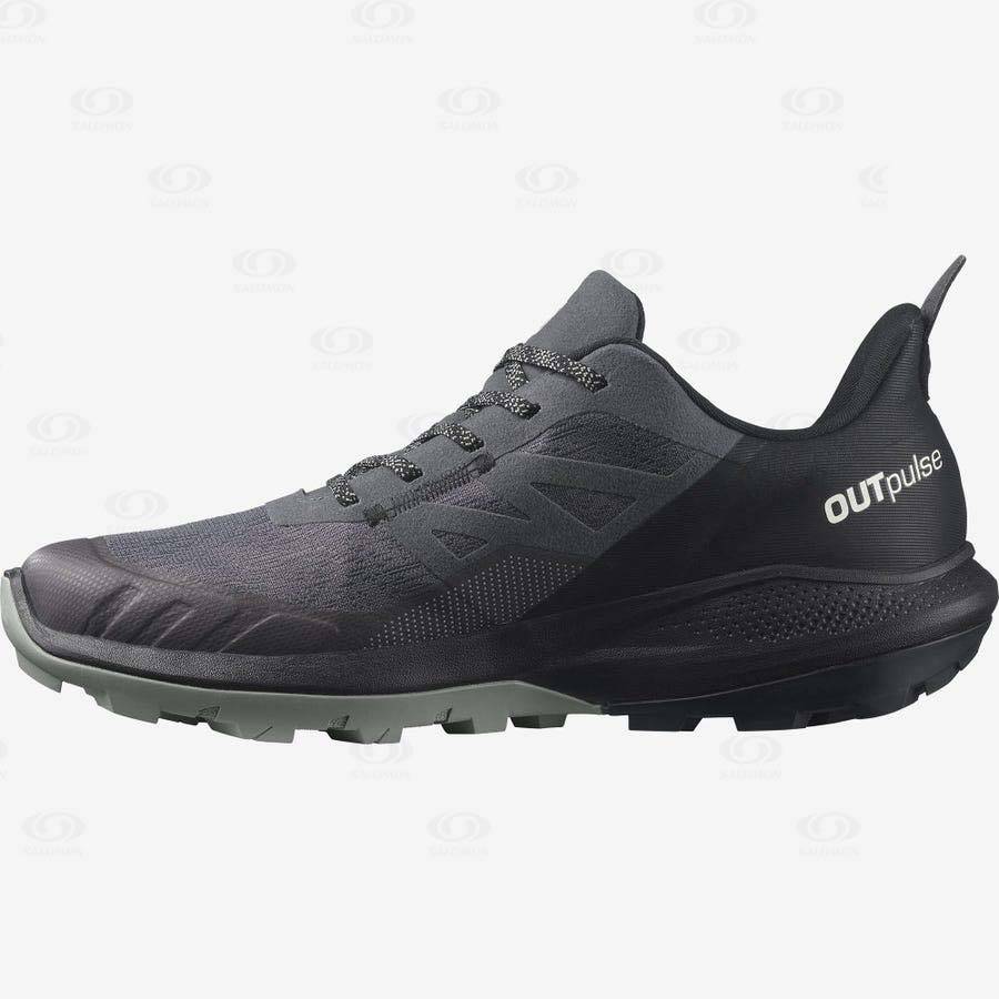 Tenis Senderismo Salomon OUTPULSE GORE-TEX Hombre Grises | MX-N1435