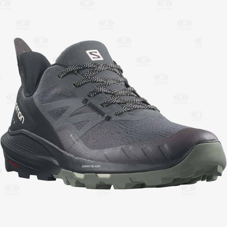 Tenis Senderismo Salomon OUTPULSE GORE-TEX Hombre Grises | MX-N1435