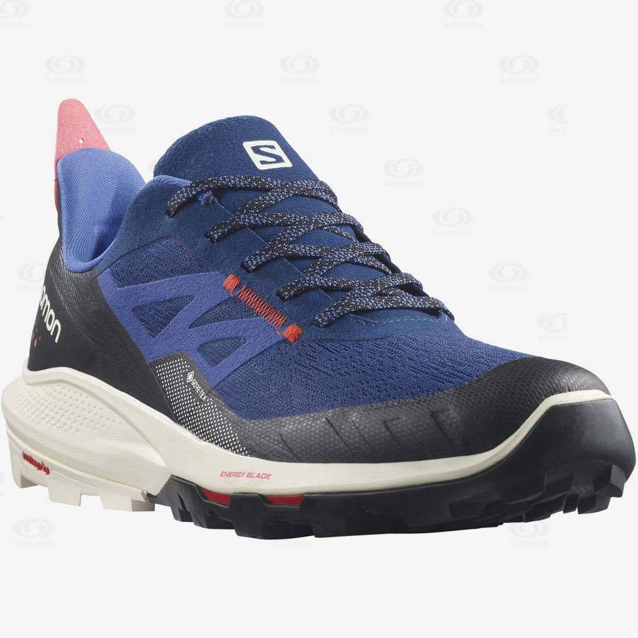 Tenis Senderismo Salomon OUTPULSE GORE-TEX Hombre Azul Marino | MX-N2576