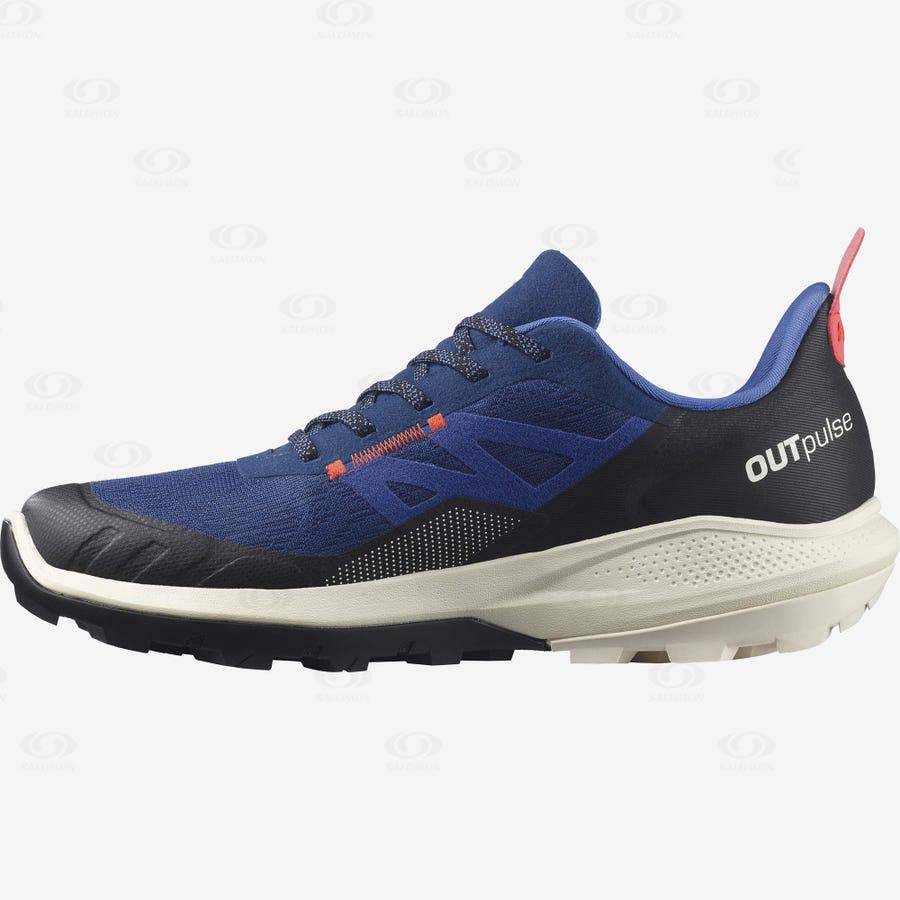 Tenis Senderismo Salomon OUTPULSE GORE-TEX Hombre Azul Marino | MX-N2576