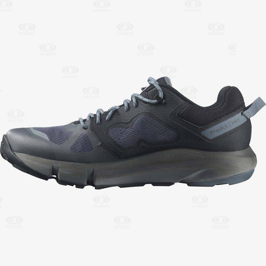 Tenis Senderismo Salomon PREDICT HIKE GORE-TEX Hombre Grises Negros | MX-M1937