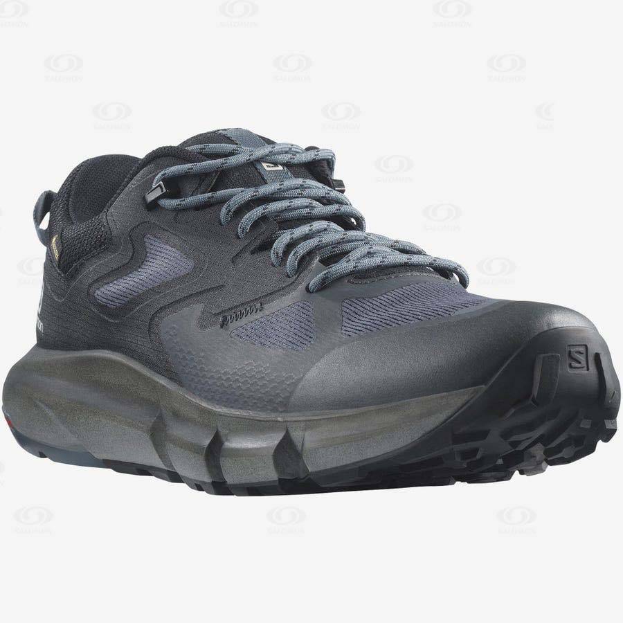 Tenis Senderismo Salomon PREDICT HIKE GORE-TEX Hombre Grises Negros | MX-M1937