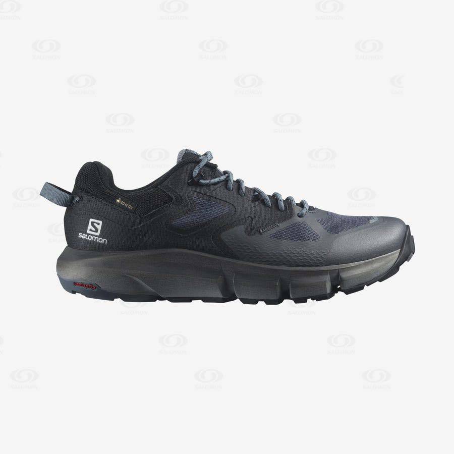 Tenis Senderismo Salomon PREDICT HIKE GORE-TEX Hombre Grises Negros | MX-M1937