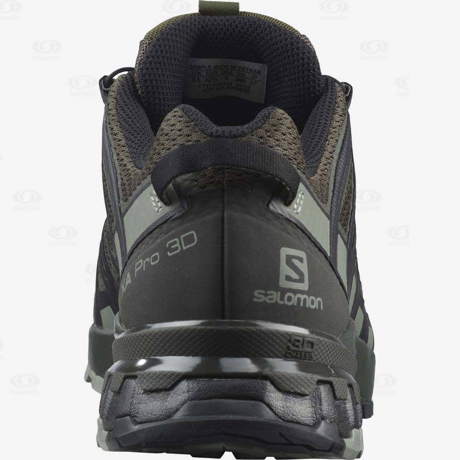 Tenis Senderismo Salomon XA PRO 3D V8 WIDE Hombre Negros Verde Oliva | MX-L2411