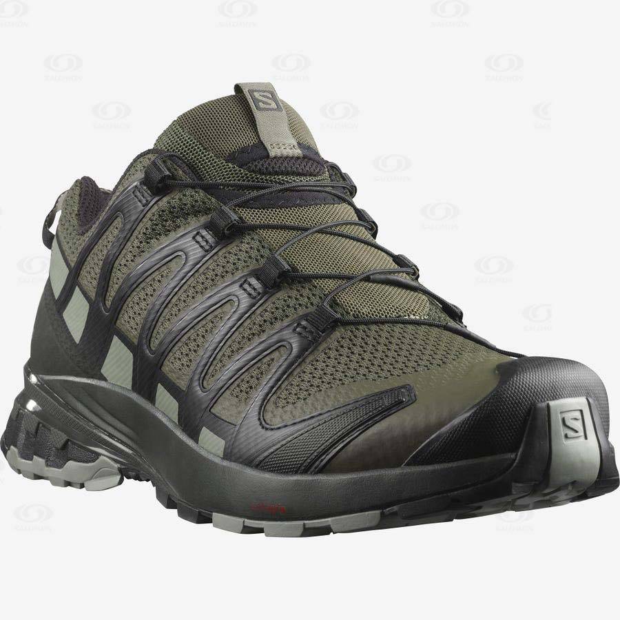 Tenis Senderismo Salomon XA PRO 3D v8 Hombre Negros Verde Oliva | MX-O1644