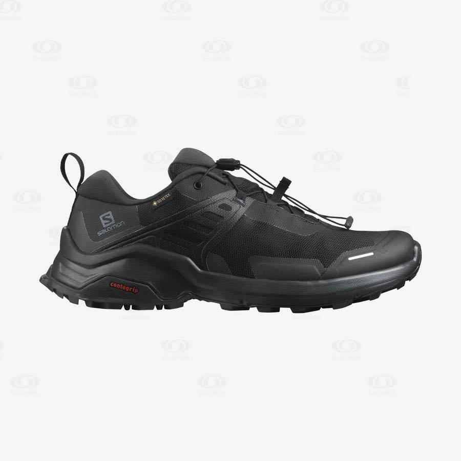 Tenis Senderismo Salomon X RAISE GORE-TEX Hombre Negros Negros | MX-O2181