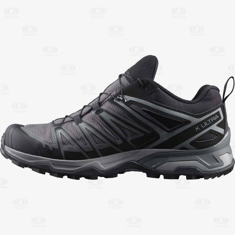 Tenis Senderismo Salomon X ULTRA 3 GORE-TEX Hombre Grises | MX-A2571