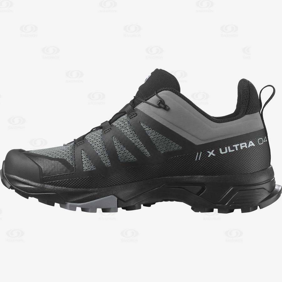 Tenis Senderismo Salomon X ULTRA 4 Hombre Grises Negros | MX-A2319