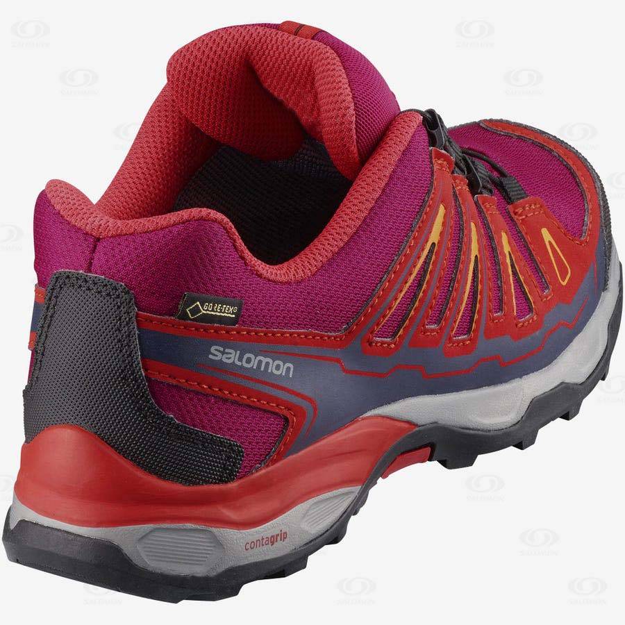 Tenis Senderismo Salomon X-ULTRA MID GORE-TEX Niños Rojos | MX-L2124