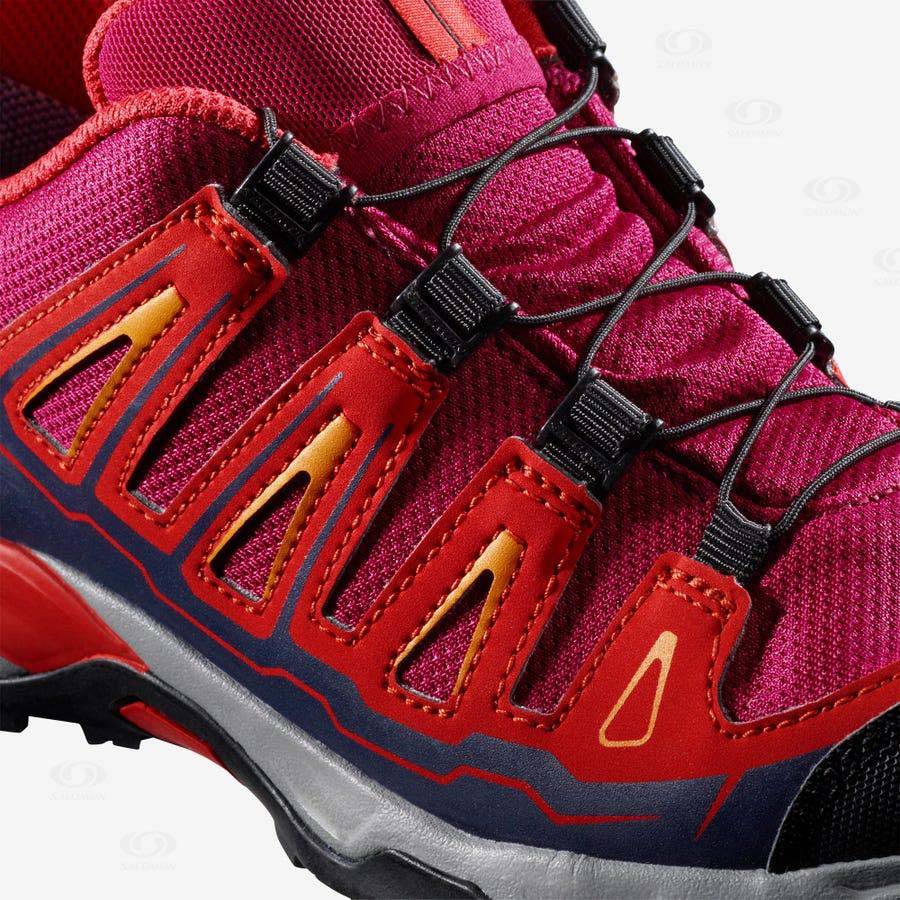 Tenis Senderismo Salomon X-ULTRA MID GORE-TEX Niños Rojos | MX-L2124