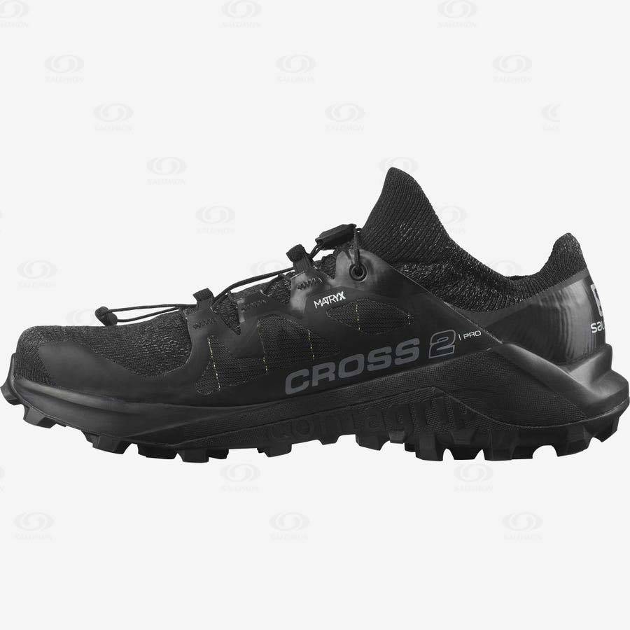 Tenis Trail Running Salomon CROSS PRO 2 Hombre Negros | MX-O2174