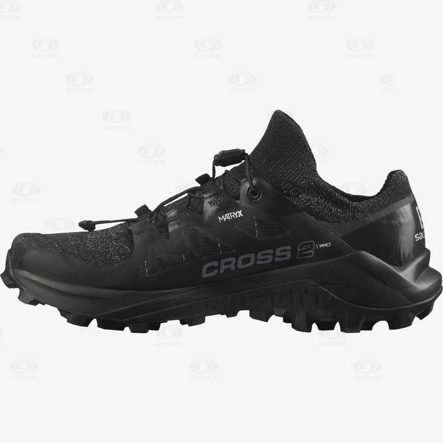 Tenis Trail Running Salomon CROSS PRO 2 Mujer Negros | MX-S1751