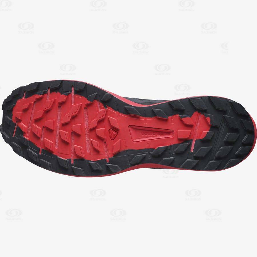 Tenis Trail Running Salomon SENSE RIDE 4 Hombre Negros Rojos | MX-N2058