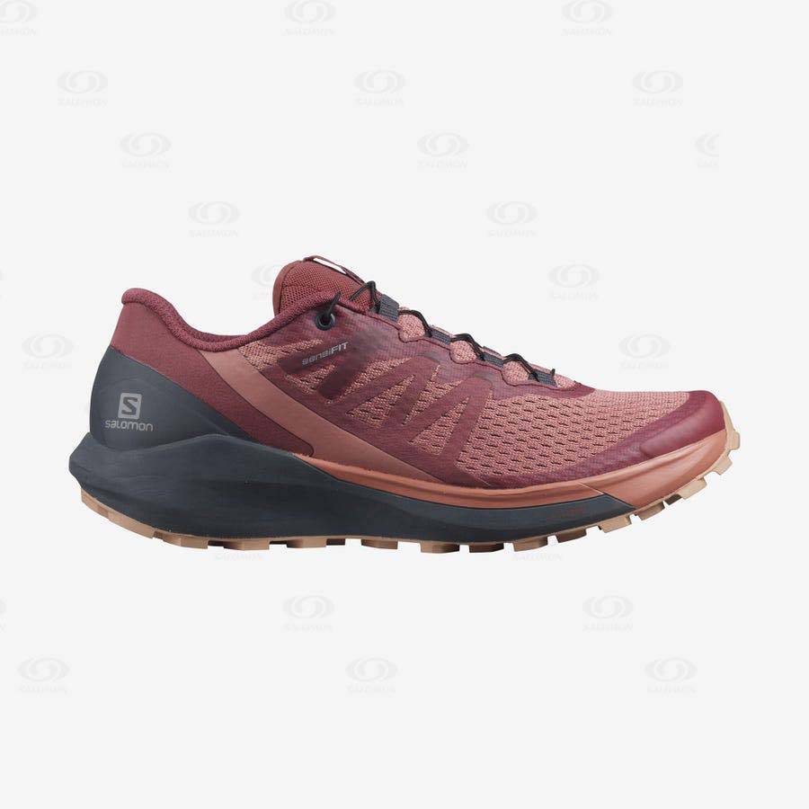 Tenis Trail Running Salomon SENSE RIDE 4 Mujer Morados Naranjas | MX-O1964