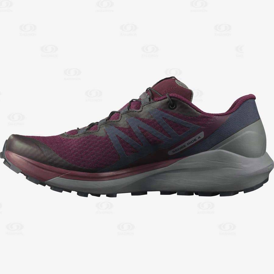 Tenis Trail Running Salomon SENSE RIDE 4 Mujer Morados | MX-S1142