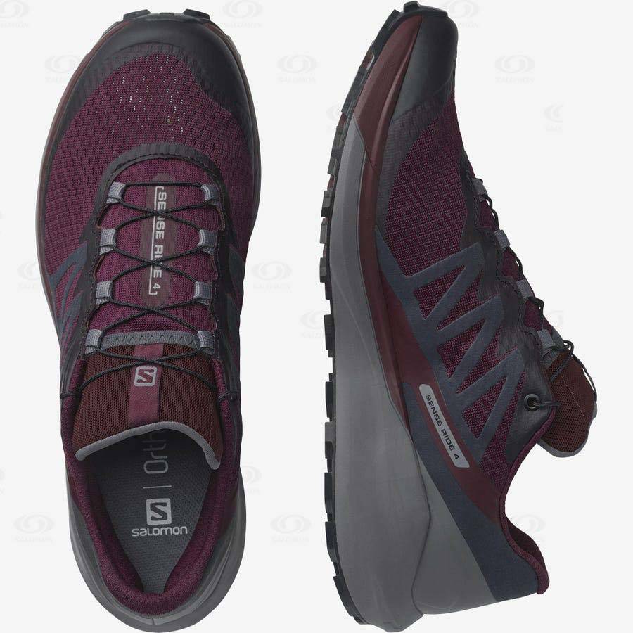 Tenis Trail Running Salomon SENSE RIDE 4 Mujer Morados | MX-S1142