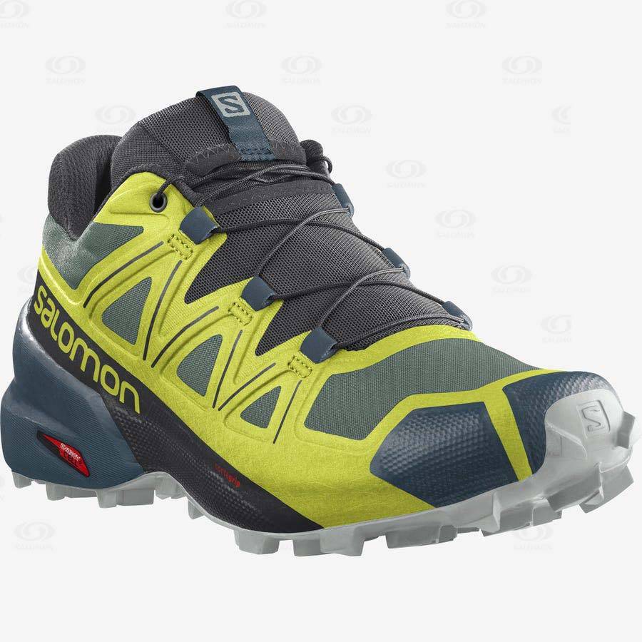 Tenis Trail Running Salomon SPEEDCROSS 5 Hombre Amarillos Negros | MX-L1697