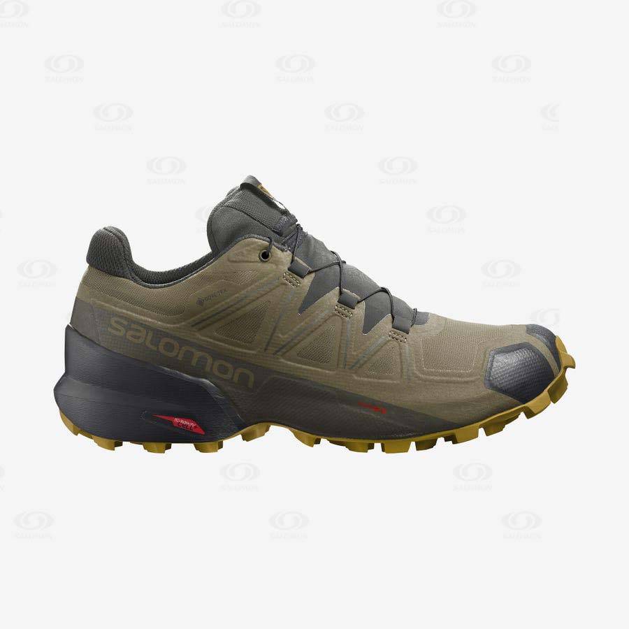 Tenis Trail Running Salomon SPEEDCROSS 5 GORE-TEX Hombre Verde Oliva | MX-L1781