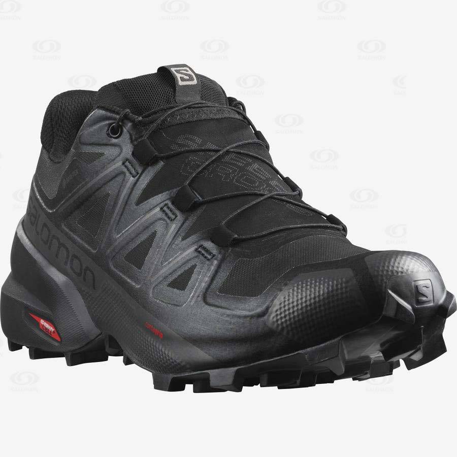 Tenis Trail Running Salomon SPEEDCROSS 5 GORE-TEX Hombre Negros | MX-N1197