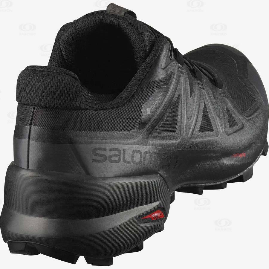 Tenis Trail Running Salomon SPEEDCROSS 5 GORE-TEX Hombre Negros | MX-N1197