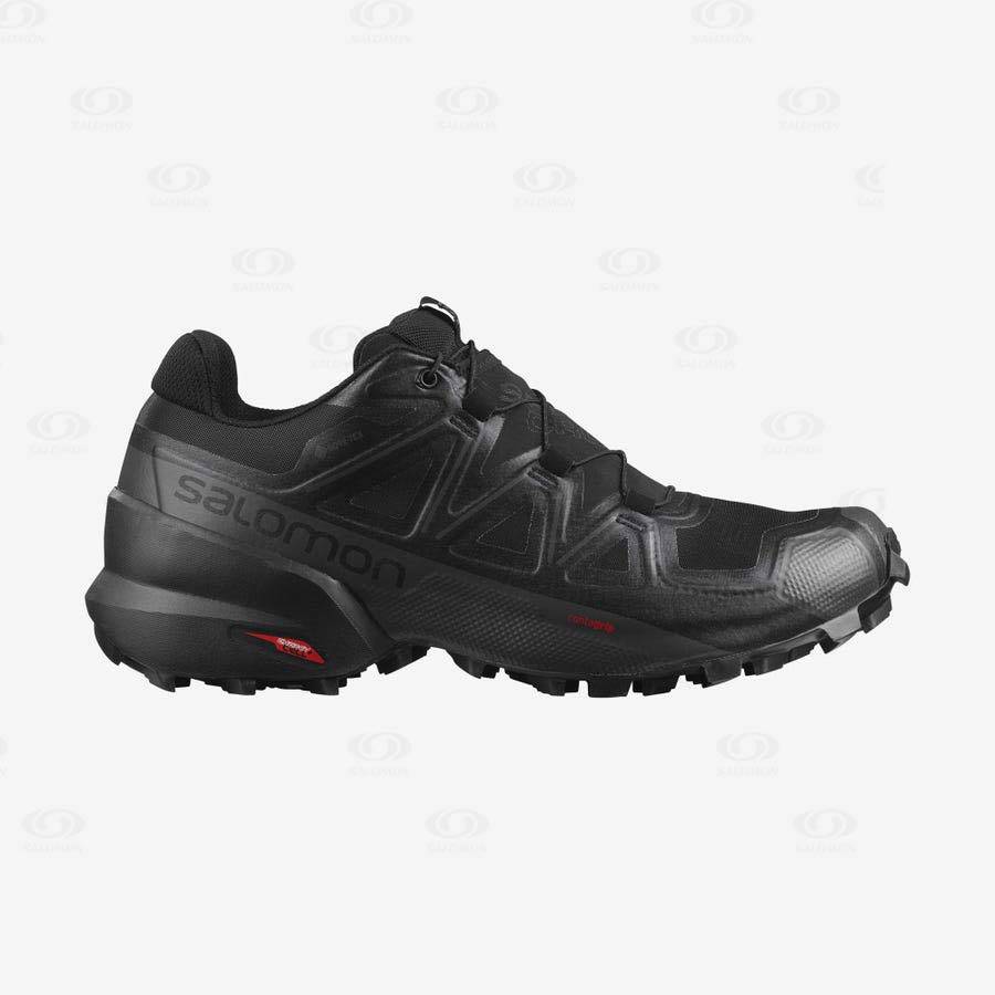 Tenis Trail Running Salomon SPEEDCROSS 5 GORE-TEX Hombre Negros | MX-N1197