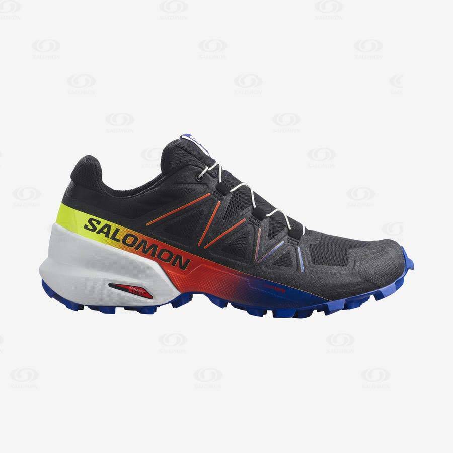 Tenis Trail Running Salomon SPEEDCROSS 5 RACING PACK Mujer Negros Amarillos | MX-O1049