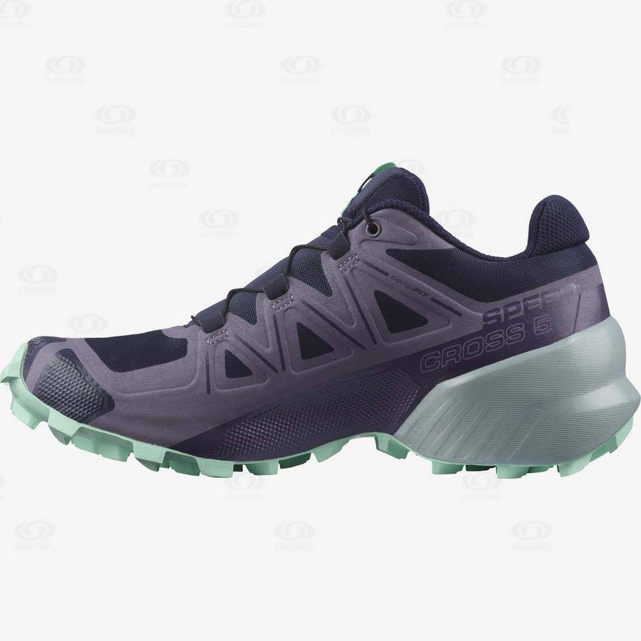 Tenis Trail Running Salomon SPEEDCROSS 5 Mujer Morados | MX-O1287