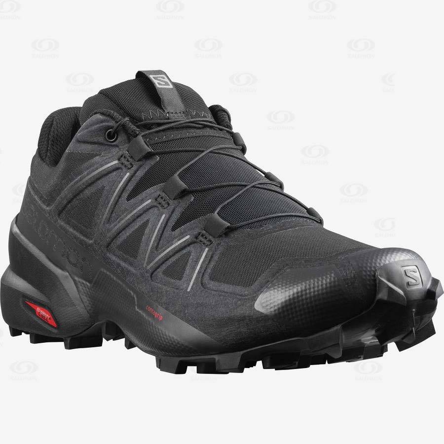 Tenis Trail Running Salomon SPEEDCROSS 5 WIDE Hombre Negros | MX-O1628