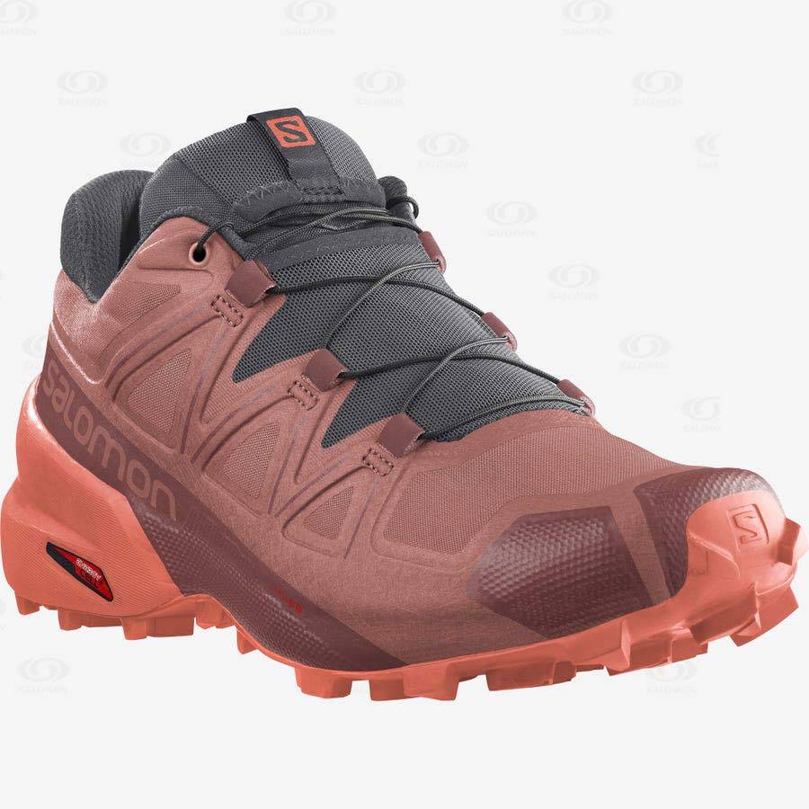 Tenis Trail Running Salomon SPEEDCROSS 5 Mujer Naranjas | MX-W1670