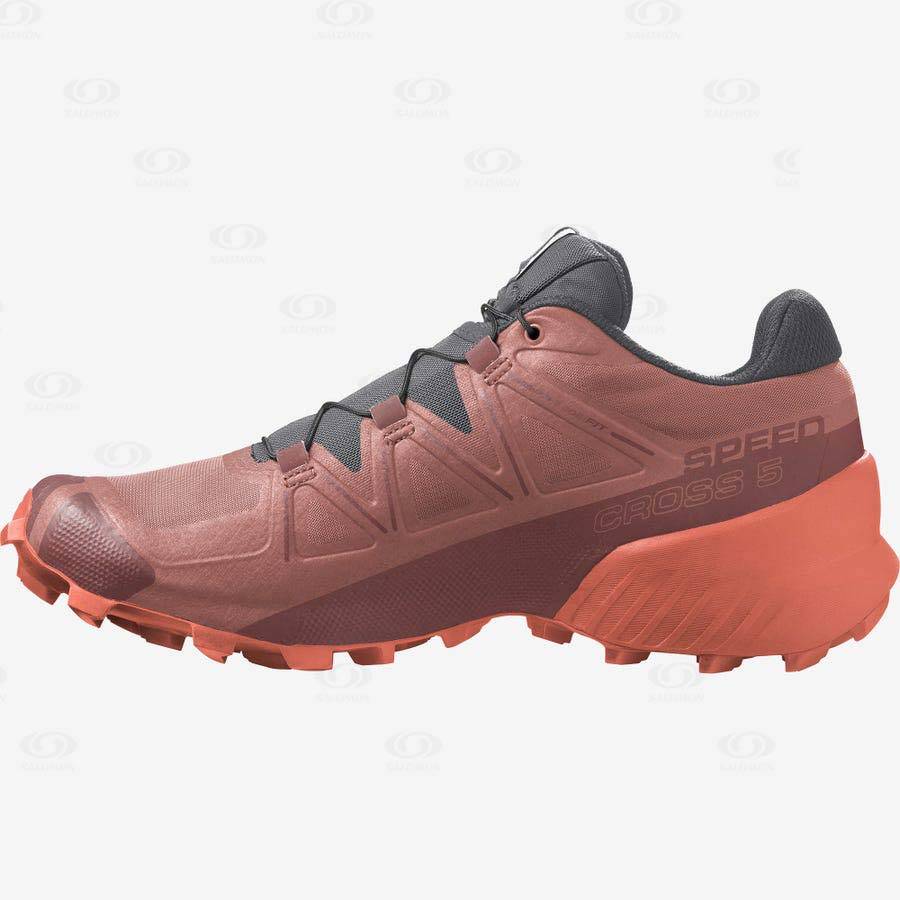 Tenis Trail Running Salomon SPEEDCROSS 5 Mujer Naranjas | MX-W1670