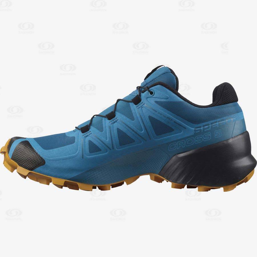 Tenis Trail Running Salomon SPEEDCROSS 5 Hombre Azules | MX-W3580