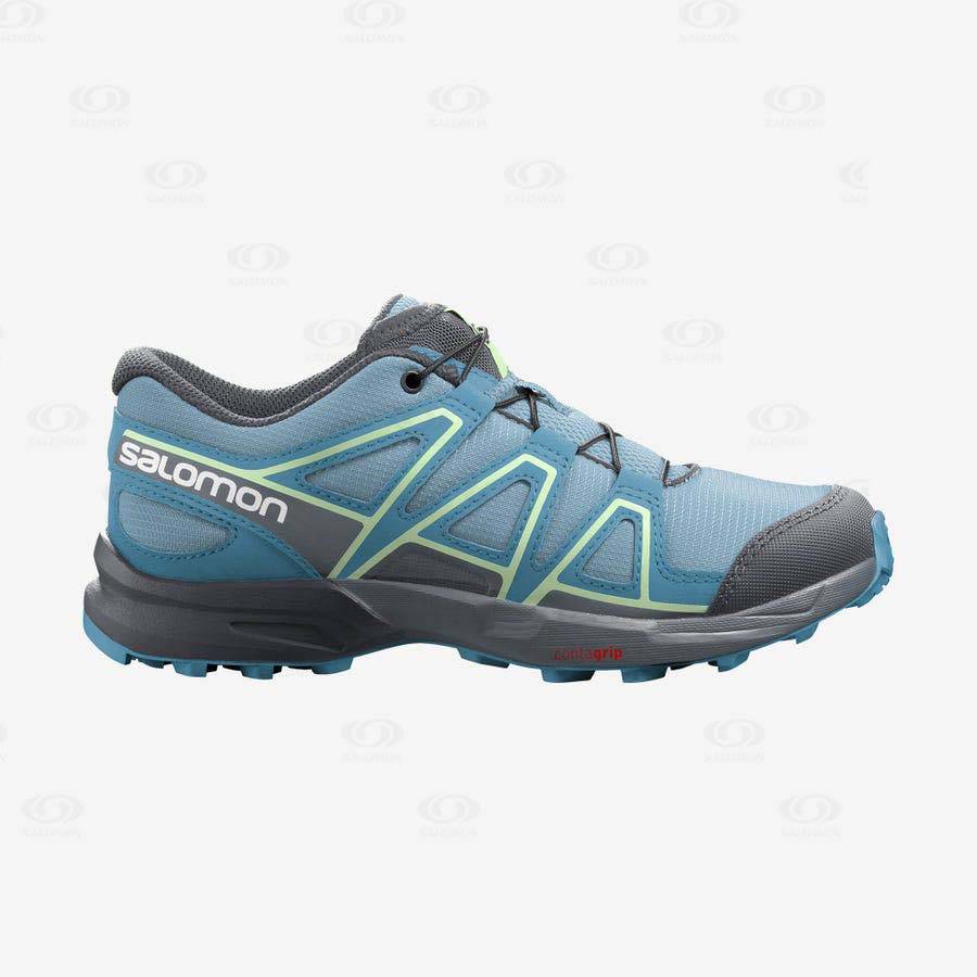 Tenis Trail Running Salomon SPEEDCROSS Niños Azules | MX-A1633