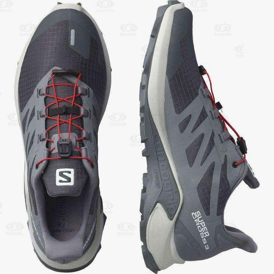 Tenis Trail Running Salomon SUPERCROSS 3 Hombre Grises | MX-A1570