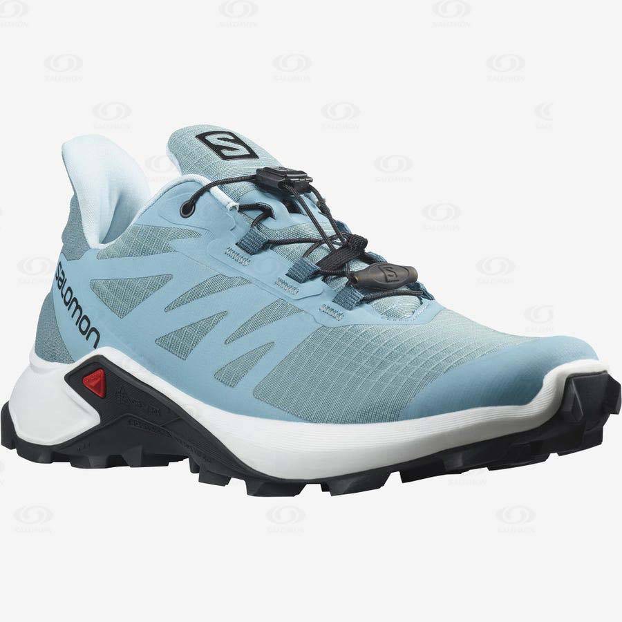 Tenis Trail Running Salomon SUPERCROSS 3 Mujer Azules Blancos | MX-N1939