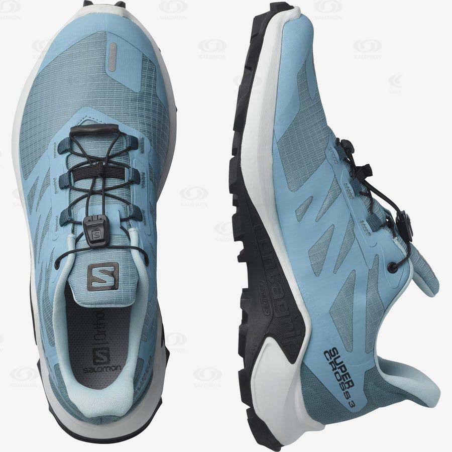 Tenis Trail Running Salomon SUPERCROSS 3 Mujer Azules Blancos | MX-N1939