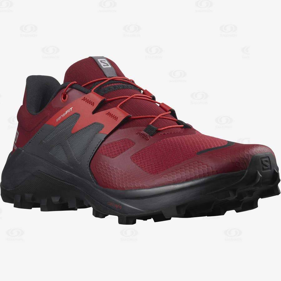 Tenis Trail Running Salomon WILDCROSS 2 Hombre Negros Rojos | MX-S2598