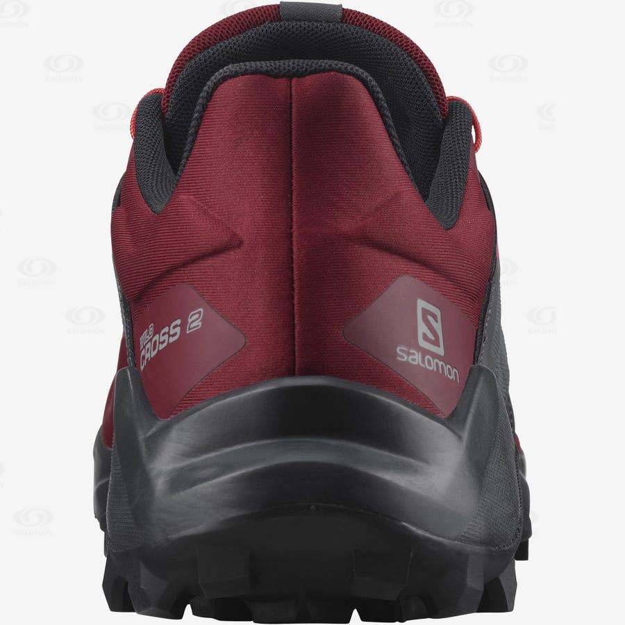 Tenis Trail Running Salomon WILDCROSS 2 Hombre Negros Rojos | MX-S2598